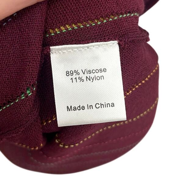 NWT Tuckernuck Jewel Rainbow Stripe Long Sleeve Amal Swing Dress Womens XXL - Picture 5 of 7